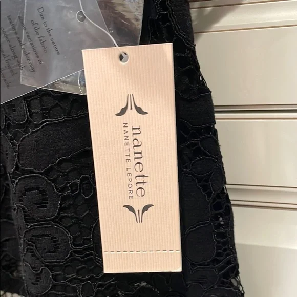 NANETTE LEPORE Elegant Black Lace Top Women’s Size M - Picture 4 of 13